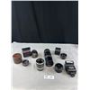 Image 1 : Tray Lot of Vintage Camera Lens, Flashes, etc