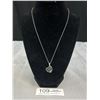 Image 2 : 925 Sterling Necklace and Pendant 18" Chain and Sweet 16 Pendant - Marked and Tested Like New