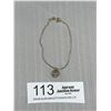 Image 1 : 10KT Yellow Gold 7" Box Link Bracelet and Charm - Marked and Tested 1.8 Grams