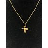 Image 2 : 10KT Yellow Gold R&B Twist Chain and 10KT Bowling Pendant - Marked and Tested 1.8 Grams