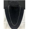 Image 2 : Two 10KT White Gold Curb Link Chains 18.5" Good Condition and 11.25" For Repair or Scrap Marked and 