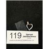 Image 1 : 10KT White Gold Heart and Diamond Pendant- Nice Quality- Marked and Tested 2 Grams