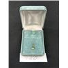 Image 1 : 14KT Yellow Gold 18" Twist Link Chain and 14KT Teardrop Emerald Pendant with Makers Marks- Marked an