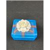 Image 8 : Vintage Lot of 4 Trinket Boxes - Ceramiche Italy Porcelain Cobalt Blue - Japan Brass Procelain Caske