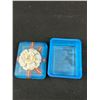 Image 9 : Vintage Lot of 4 Trinket Boxes - Ceramiche Italy Porcelain Cobalt Blue - Japan Brass Procelain Caske