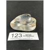 Image 2 : Robert Held Art Glass Hand Blow Heart Shape Clear Iridescent Paperweight - EUC