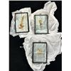Image 2 : Lot of 5 Vintage MCM Leaded Beveled Glass Pressed Dried Flowers Window Sun Catchers - EUC
