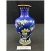 Image 2 : Vintage Chinese Oriental Asian Floral Enameled Cloisonne Vases 8.24" and 5 1/8th" Tall