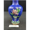 Image 3 : Vintage Chinese Oriental Asian Floral Enameled Cloisonne Vases 8.24" and 5 1/8th" Tall