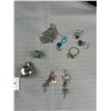 Image 6 : Chanel For Men Black Valet Jewelery Box w/ Velvet Interior 1 Drawer and Nice Costume Jewelery Conten