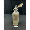 Image 1 : Vintage Wired Mesh Glass Seltzer Bottle