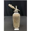 Image 3 : Vintage Wired Mesh Glass Seltzer Bottle