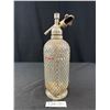 Image 1 : Vintage Wired Mesh Glass Seltzer Bottle