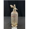 Image 2 : Vintage Wired Mesh Glass Seltzer Bottle