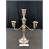 Image 1 : Very Nice Sterling Silver Weighted Candle Labra Weighing Over 870 Grams -  11" Tall