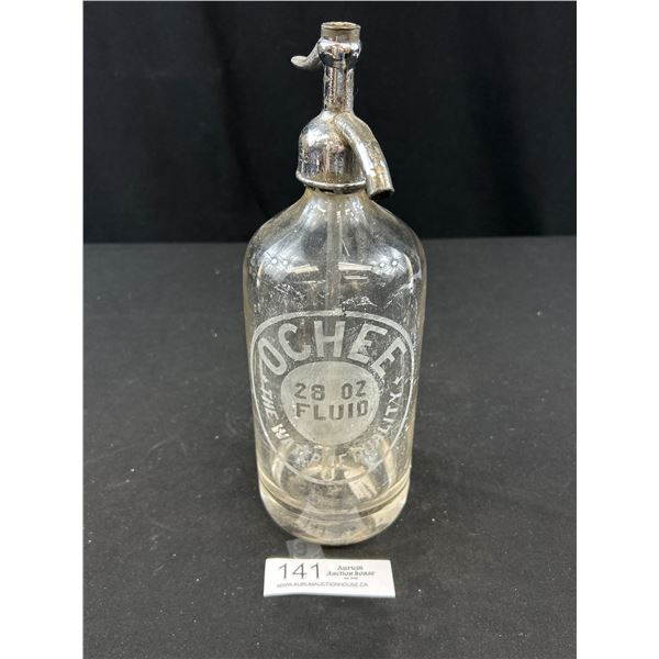 Old OCHEE 28 oz Fluid Seltzer Bottle from Brooklyn New York