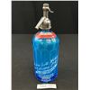 Image 1 : Vintage Blue Glass Seltzer Bottle, Home Bottle Works, 812 Home Street New York