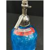 Image 3 : Vintage Blue Glass Seltzer Bottle, Home Bottle Works, 812 Home Street New York