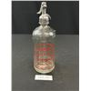 Image 1 : Nice Red Labeled Vintage Jakales Extra Fine Beverages Buffalo New York Seltzer Bottle