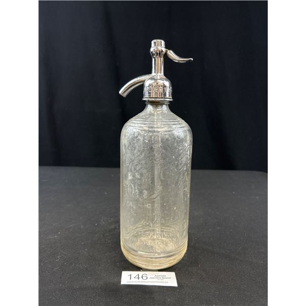 Vintage Embossed Rock Creek Gingerale Washington DC Seltzer Bottle