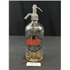Image 1 : Red and Black Labeled Elsons Club Seltzer Michagan Seltzer Bottle