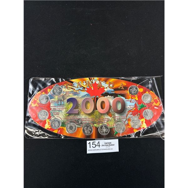 2000 Quarters CDN Millenium In a Cardboard Oval Special