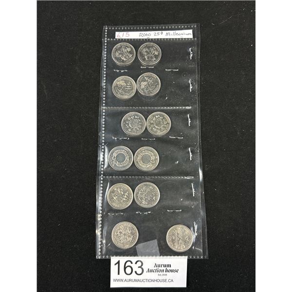 12 25 Cent CDN Coins, 2000