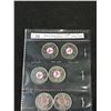 Image 2 : 11 2004, 2006, 2012 25 Cent CDN Coins All Coloured