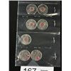 Image 3 : 11 2004, 2006, 2012 25 Cent CDN Coins All Coloured