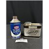 Image 1 : Vintage Lubriplate Full Tin Vintage + Full Texaco Fuel System Conditioner Tin