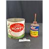 Image 1 : Old 3B Boyers Neatsfoot Oil Compound Tin + Pure Canadian 4lb Honey Tin w/ No Lid