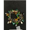 Image 2 : Pretty Cut Glass, Crystal and Stone Beaded Bracelet