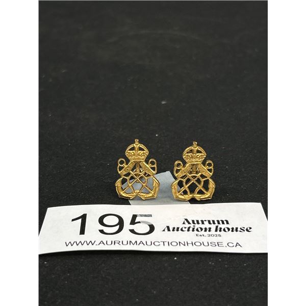 Vintage Royal Canadian Navy Insignia Earrins