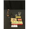 Image 1 : Vintage Collectible Lot - Harmonica, Sharpeners, Letter Opener, Pharmacutical Measure Cup and More