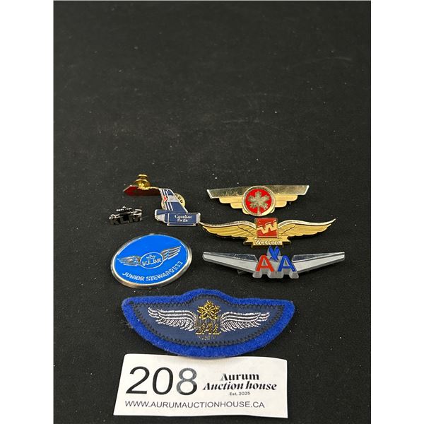 Lot of Vintage Airline Pins