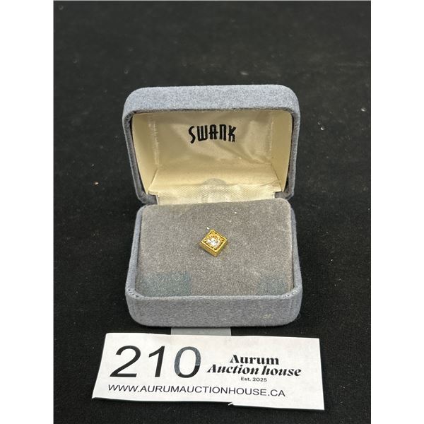 Classy! Vintage Gold Faux Diamond Tie Pin Desinger Piece