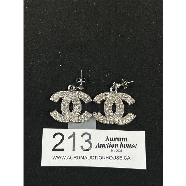 Vintage Rhinestone Chanel Earrings