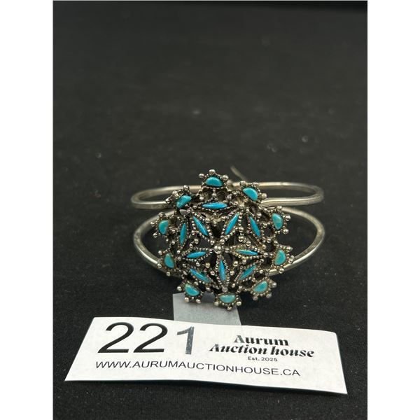 Vintage Turqouise Cuff Bangle Bracelet