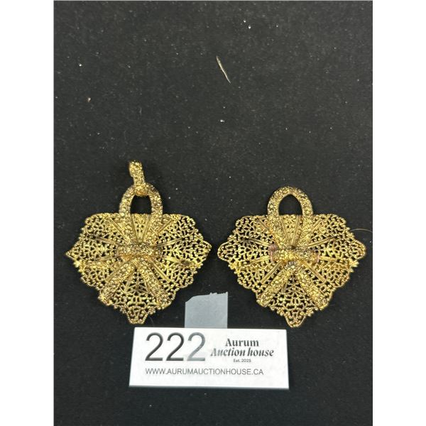 Antique Gold Filigree Belt Buckle Beautiful