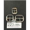 Image 1 : Antique Silver Belt Buckle x3 Quality!