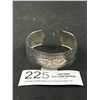 Image 1 : Huge Beautiful Etched Silver Cuff Old