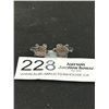Image 1 : Genuine Antique Sterling Turtle Earrings Marked Sterling