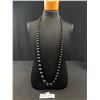Image 1 : Genuine Antique Victorian Mourning Glass Bead Necklace C.1880