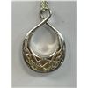 Image 3 : Gorgeous Sterling Silver Teardrop Celtic Window to the Soul Pendant and 22K Gold Gilding by Keith Ja