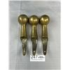 Image 1 : 3 VintageSolid Brass Horse Hames, Saddle Handles (Or Walking Stick Handles)