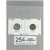 Image 1 : Pair of Vintage Canadian 1920 Nickel and 1928 Dime Silver Content