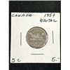 Image 4 : Lot of Canadian Nickels 1945 1953 1954 1957