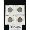 Image 1 : Lot of Canadian Quarters 1937 1941 1948 1948 Silver Content