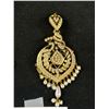 Image 2 : Large Gold Plated w/ Pearls Pair of Earrings