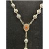 Image 4 : Solid and Heavy Silver Beads w/ Crucifix Cross and Rosary N.S. Dorosario DA Fatima  Terra of Fatima 